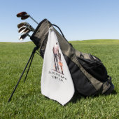 Serviette De Golf Caution père et fille noire (5) (Vert)
