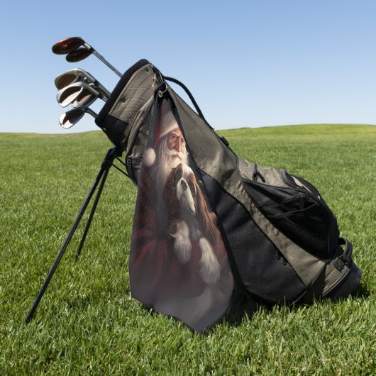 Serviette De Golf Cavalier King avec le Père Noël Festif Noël (Vert)