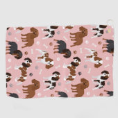 Serviette De Golf Cavalier King Charles Spaniel Paws and Bones Golf (Horizontal)