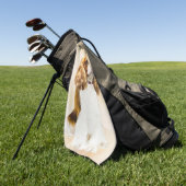 Serviette De Golf Cavalier Le Roi Charles Spaniel Peinture originale (Vert)