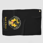Serviette de golf Cavalry - Noir classique (Horizontal)