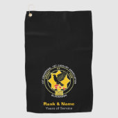 Serviette de golf Cavalry - Noir classique (Devant)