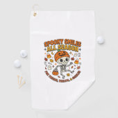 Serviette De Golf Célébration de squelette cosy Halloween (En situation)