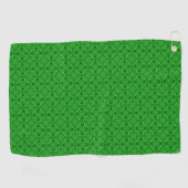 Serviette De Golf Célébration Vintage Fractale Verte (Horizontal)