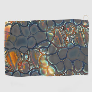 Serviette De Golf Cellules grises brûlées avec taché à or doux lumiè