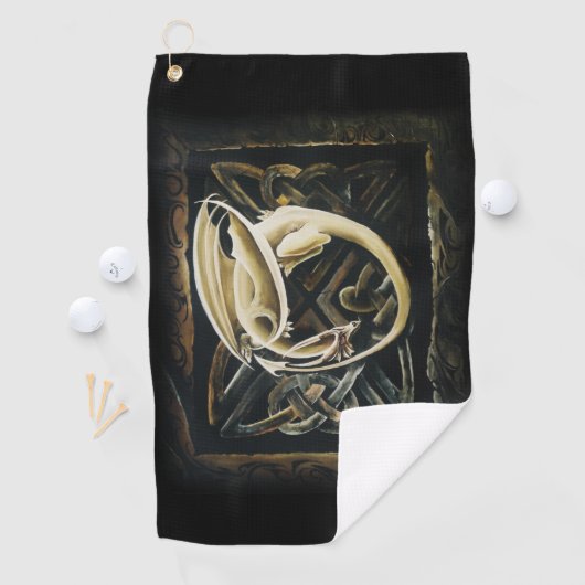 Serviette De Golf Céltic Knot Creative Dragon (En situation)