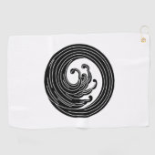 Serviette De Golf Cercle de Swirl (Horizontal)