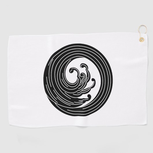Serviette De Golf Cercle de Swirl (Horizontal)