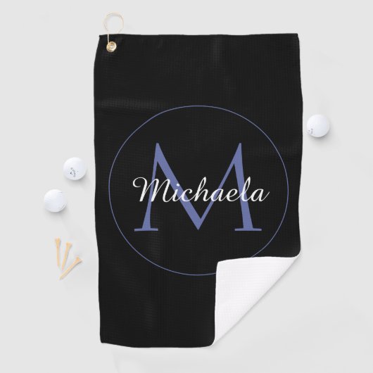 Serviette De Golf Cercle minimal moderne nom initial monogramme mode (En situation)