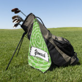Serviette De Golf Cercles de feuilles concentrées par Kenneth Yoncic (Vert)