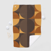 Serviette De Golf cercles rétro brun (En situation)