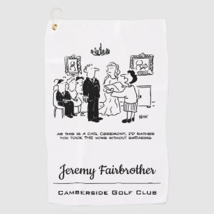 Serviette De Golf Cérémonie des Mariages civils dans un bureau d'enr