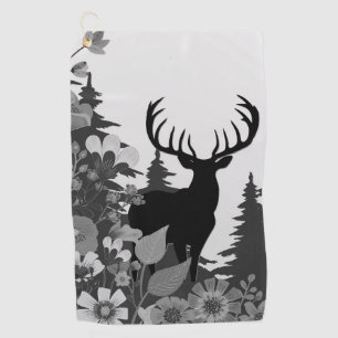 Serviette De Golf Cerf avec grand rack hors forêt