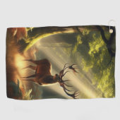 Serviette De Golf Cerf dans la forêt matinale (Horizontal)