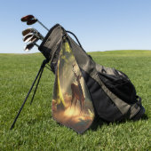 Serviette De Golf Cerf dans la forêt matinale (Vert)
