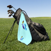 Serviette De Golf Cerises bleues vives (Vert)