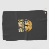 Serviette De Golf Cerveaux de profs d'Halloween (Horizontal)