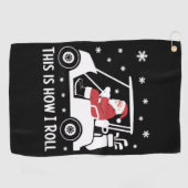 Serviette De Golf C'est comme ça que je roule drôle de Père Noël con (Horizontal)