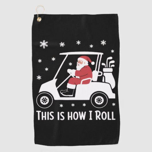 Serviette De Golf C'est comme ça que je roule drôle de Père Noël con (Devant)