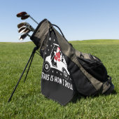 Serviette De Golf C'est comme ça que je roule drôle de Père Noël con (Vert)