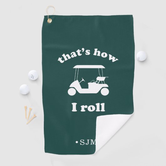 Serviette De Golf C'est comme ça que je roule | Monogramme (En situation)