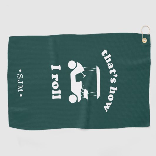 Serviette De Golf C'est comme ça que je roule | Monogramme (Horizontal)
