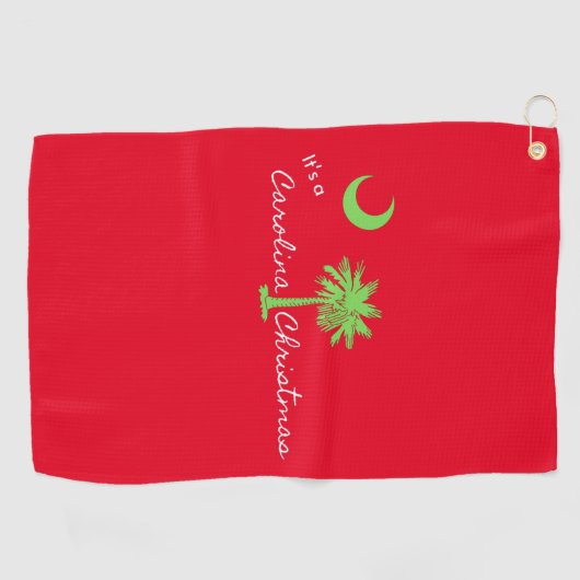 Serviette De Golf C'est un Noël en Caroline du Sud (Horizontal)