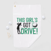 Serviette De Golf Cette fille a une voiture (En situation)