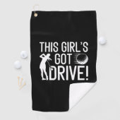 Serviette De Golf Cette fille a une voiture (En situation)