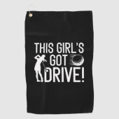 Serviette De Golf Cette fille a une voiture (Devant)