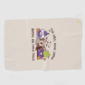 Serviette De Golf Cette sorcière a besoin de café (Horizontal)