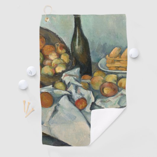 Serviette De Golf Cezanne Panier Pommes Impressionnisme Art (En situation)