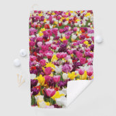 Serviette De Golf champ plein de tulipes (En situation)