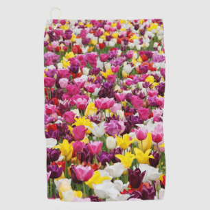 Serviette De Golf champ plein de tulipes