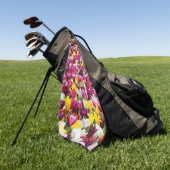 Serviette De Golf champ plein de tulipes (Vert)