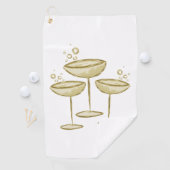 Serviette De Golf Champagne  (En situation)