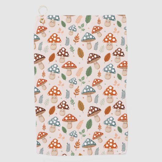 Serviette De Golf Champignons, Feuillage d'automne, Nature Patten (Devant)