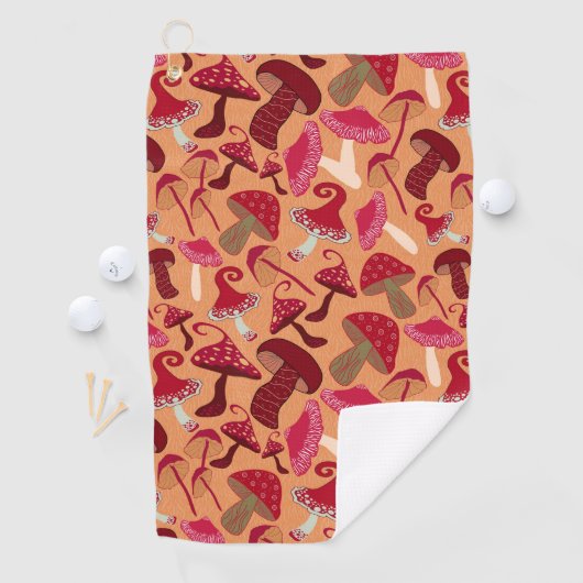 Serviette De Golf Champignons mignons (En situation)