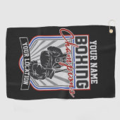 Serviette De Golf Champions de boxe personnalisés Boxer Fitness Gym (Horizontal)