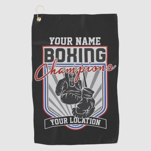 Serviette De Golf Champions de boxe personnalisés Boxer Fitness Gym (Devant)
