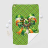 Serviette De Golf Chanceux Plaid Vert Irlandais (En situation)