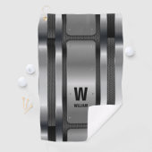 Serviette De Golf Changer initial, Ajouter (supprimer) Nom, Silver M (En situation)