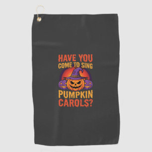 Serviette De Golf Chants de citrouille d'Halloween Chapeau de sorciè