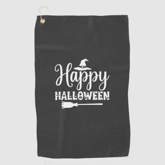 Serviette De Golf Chapeau de sorcière de conception de balai de Joye (Devant)