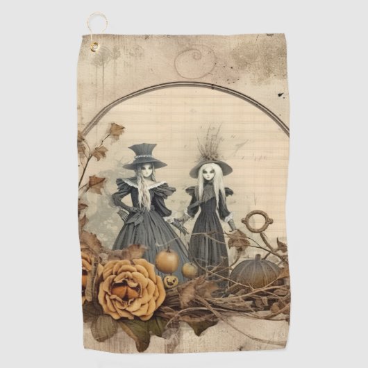 Serviette De Golf Chariot Halloween vintage (12) (Devant)