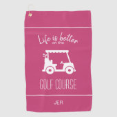 Serviette De Golf Charmant chariot de golf rose golfeur Parcours de  (Devant)