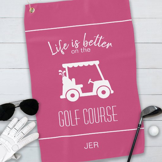 Serviette De Golf Charmant chariot de golf rose golfeur Parcours de 