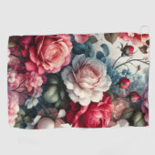Serviette De Golf Charme Floral Rose intemporel (Horizontal)