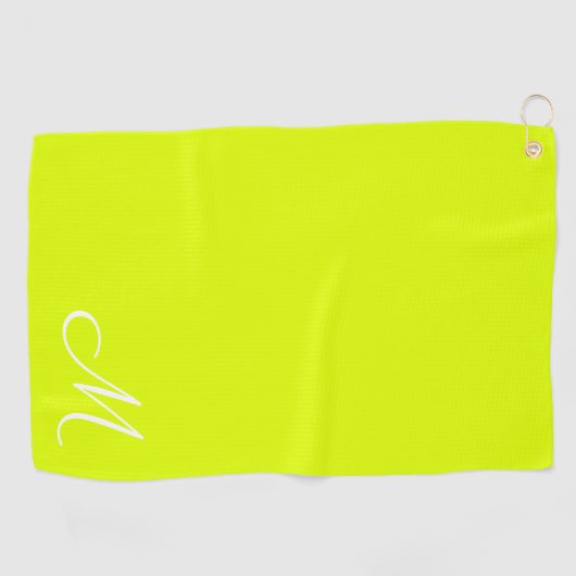 Serviette De Golf Chartreuse jaune - monogrammed (Horizontal)