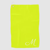 Serviette De Golf Chartreuse jaune - monogrammed (Devant)